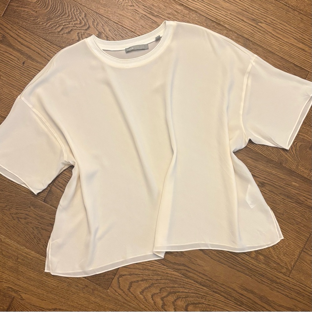 Vince silk crew neck tee